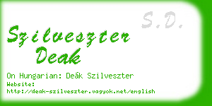 szilveszter deak business card